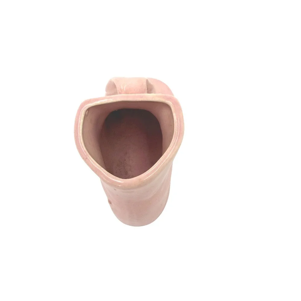 Vintage Pink Ceramic Baby Shoe Planter‎ Bootie Trinket Dish Mid Century Nursery